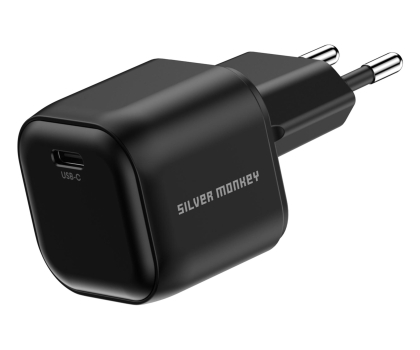 Ładowarka do smartfonów Silver Monkey Ładowarka GaN Smart Uno 100W Czarna
