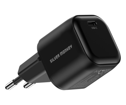 Ładowarka do smartfonów Silver Monkey Ładowarka GaN Smart Uno 100W Czarna