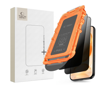 Folia / szkło na smartfon Tech-Protect Szkło Prywatyzujące Quick Set Spy+ 2-Pack Do Iphone 18 Pro