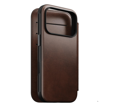 Etui / obudowa na smartfona Nomad Modern Leather Folio do iPhone 18 Pro / 17 Pro MagSafe (rust