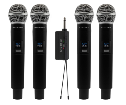 Mikrofon MusicMate Bezprzewodowy zestaw mikrofonowy MM-600 QuadraVoice