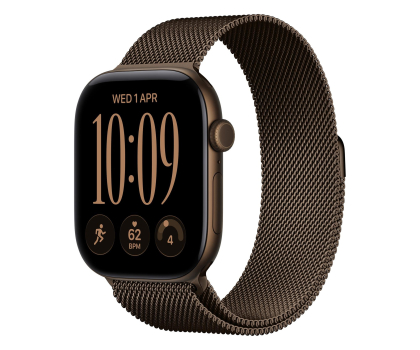 Smartwatch Apple Watch 12 46/Ciemny brąz Alu/Ciemny brąz Mediolańska M/L GPS
