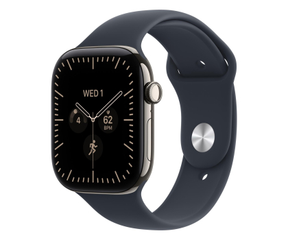 Smartwatch LTE Apple Watch 12 42/Naturalny tytan/Granatowy Pasek M/L 5G