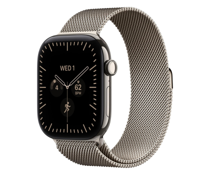 Smartwatch LTE Apple Watch 12 42/Naturalny tytan/Mediolańska Bransoleta 5G