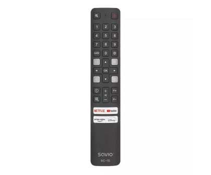Pilot uniwersalny SAVIO Pilot uniwersalny/zamiennik do TV TCL, Smart TV, RC-15