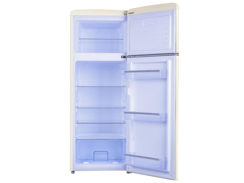 Amica KGC15635B 144cm Beżowa SlimSize Górny Zamrażalnik Retro 206L