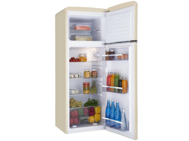 Amica KGC15635B 144cm Beżowa SlimSize Górny Zamrażalnik Retro 206L