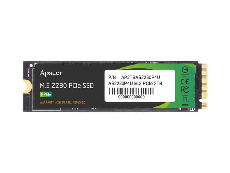 Apacer 256GB M.2 PCIe NVMe AS2280P4U