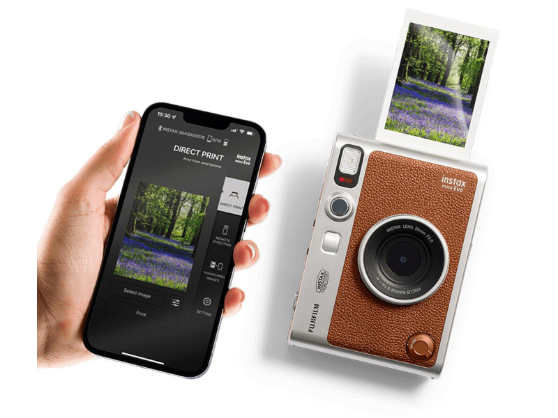Fujifilm Instax Mini Evo brązowy + wkłady (20 zdjęć)