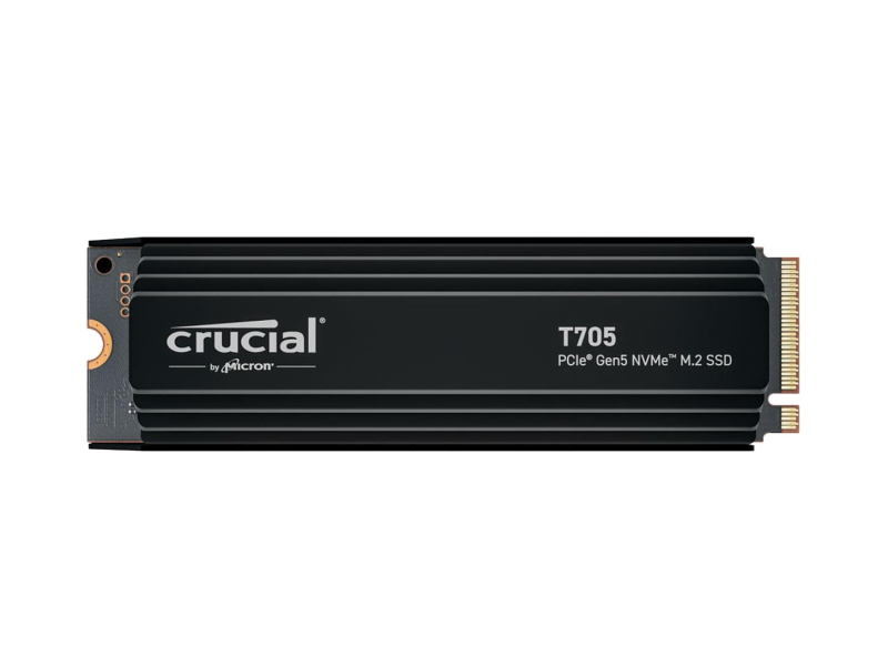 Crucial 2TB M.2 PCIe Gen5 NVMe T705 Heatsink