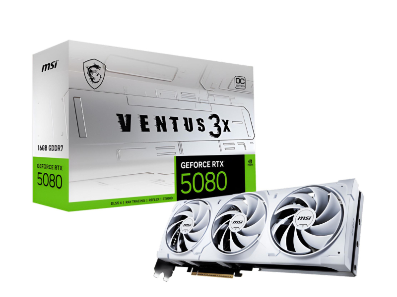 MSI GeForce RTX 5080 Ventus 3X OC White 16GB GDDR7 DLSS5