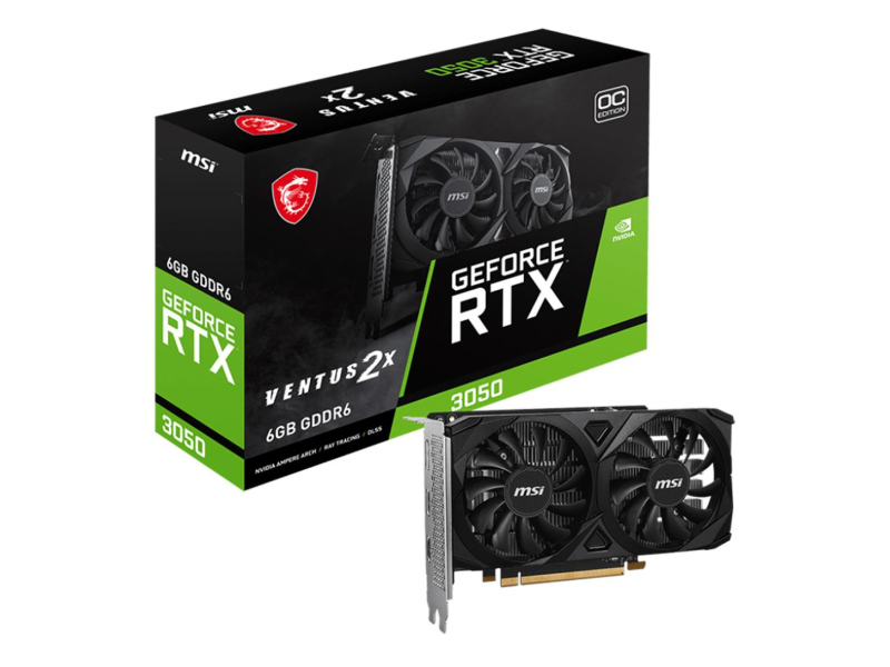 MSI GeForce RTX 3050 VENTUS 2X E OC 6GB GDDR6