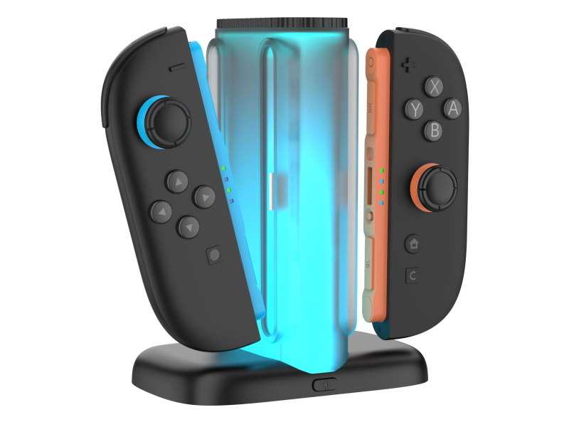 YAXO Joy-Con QUAD CHARGE DOCK do NS2 Techno Black