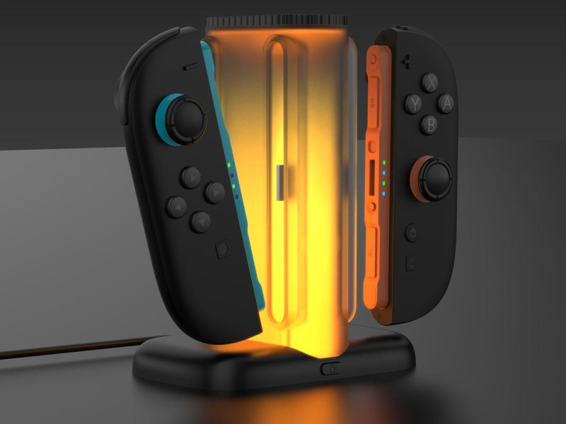 YAXO Joy-Con QUAD CHARGE DOCK do NS2 Techno Black