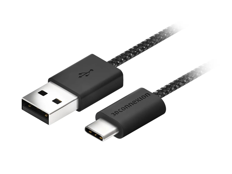 3Dconnexion Kabel USB-A / USB-C pleciony 1.5m