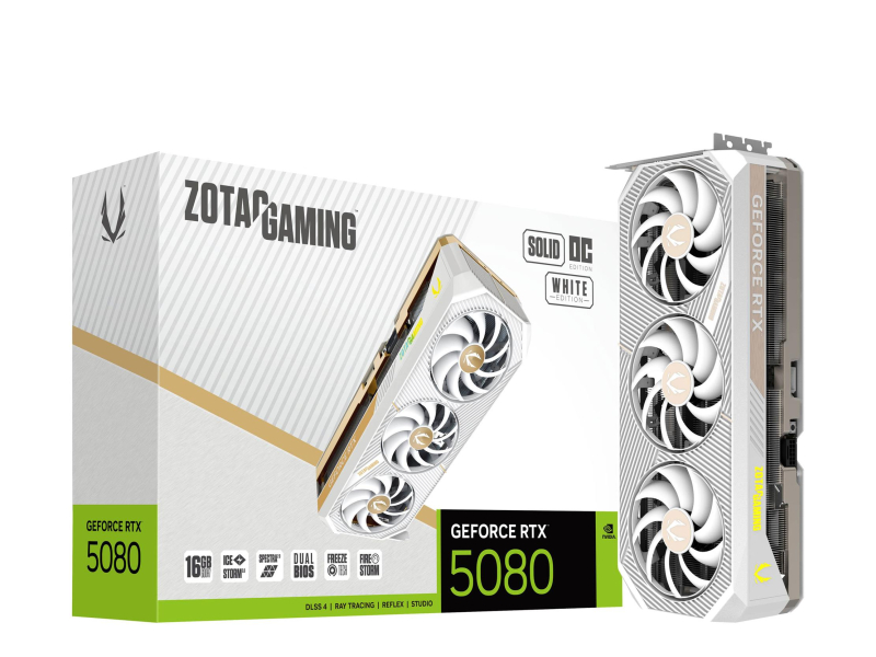 Zotac GeForce RTX 5080 Solid OC White 16GB GDDR7 DLSS5