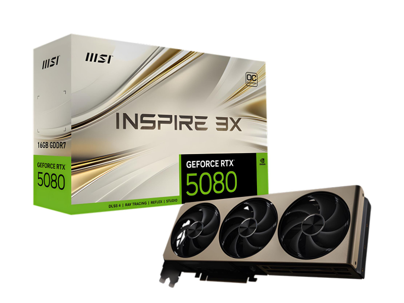 MSI GeForce RTX 5080 Inspire 3X OC 16GB GDDR7 DLSS5