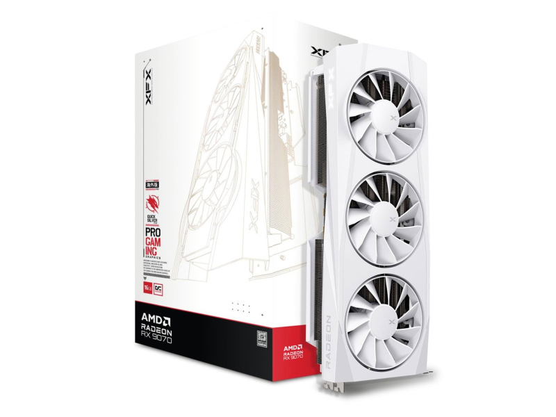 XFX Radeon RX 9070 QuickSilver Gaming OC White 16GB GDDR6