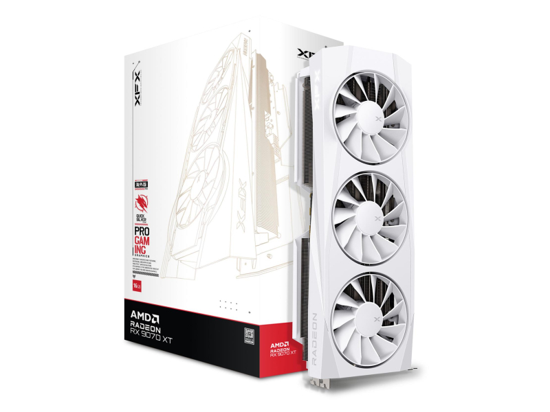 XFX Radeon RX 9070 XT QuickSilver Gaming White 16GB GDDR6