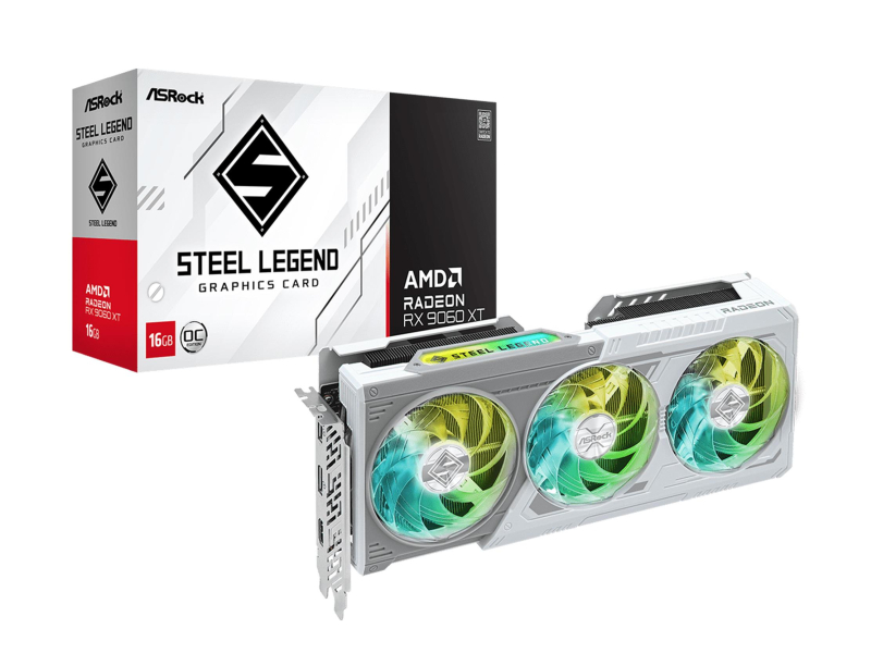 ASRock Radeon RX 9060 XT Steel Legend OC 16GB GDDR6