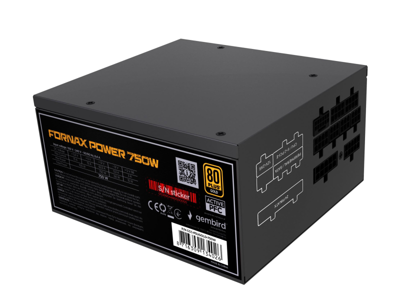Zasilacz do komputera Gembird FX Modular 750W Gold