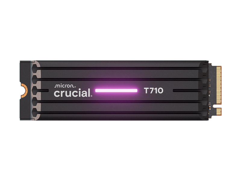 Crucial 2TB M.2 PCIe Gen5 NVMe T710 Heatsink