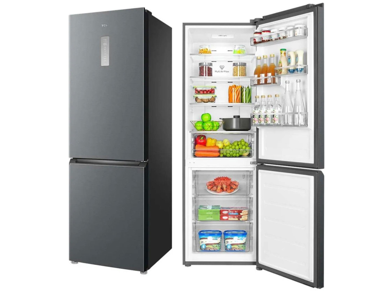 TCL RP318BXE2 No Frost 185cm Srebrna AAT Power Cool Freeze 318L