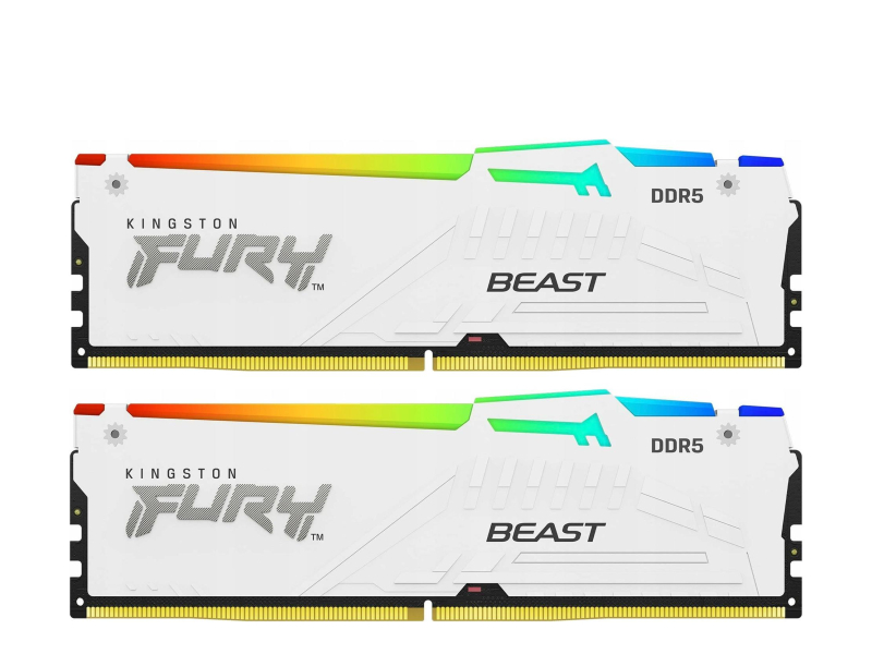Kingston FURY 32GB (2x16GB) 6000 CL36 Beast RGB Biały