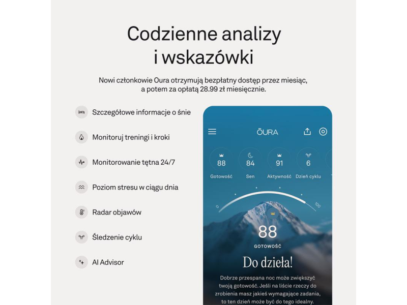 Oura Ring 5 Dedykowana aplikacja