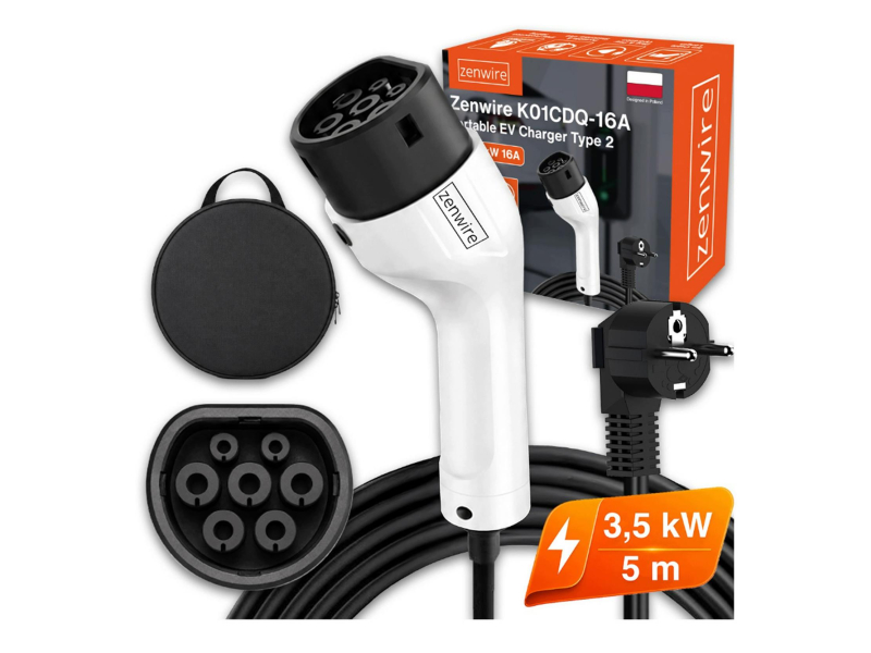 Zenwire Ładowarka do Samochodu Elektrycznego EV Typ 2 230V 3,7kW 5m