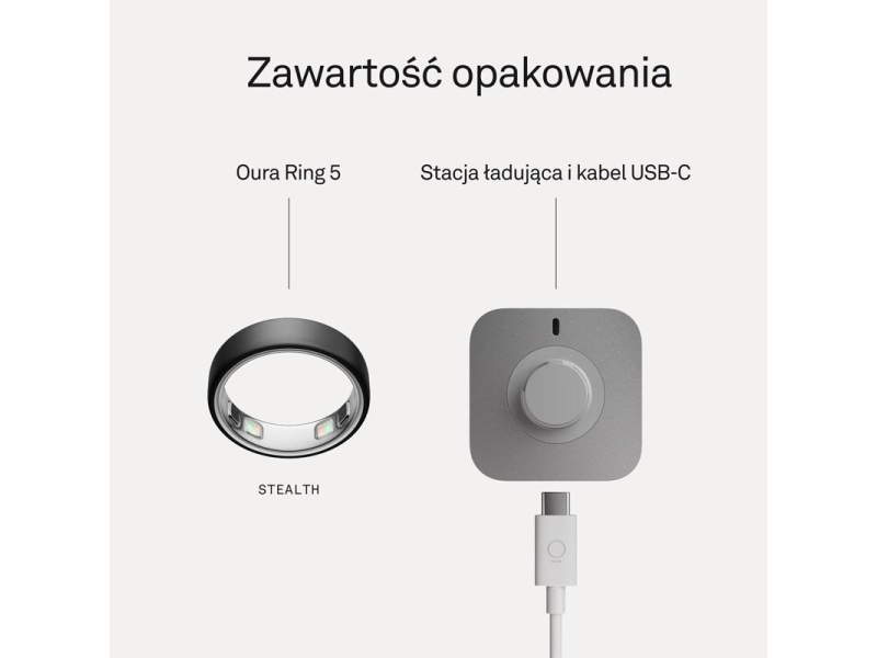 Oura Ring 5 Czarny matowy (rozmiar 13)