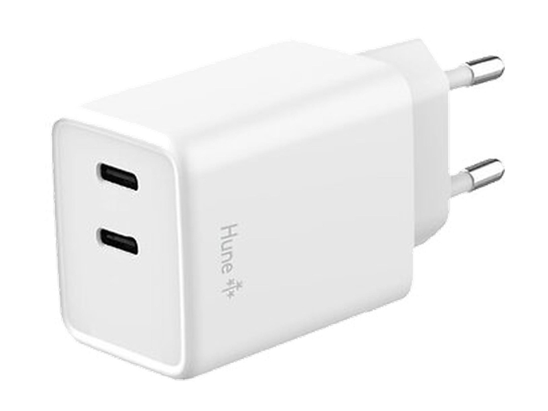 Hune Ładowarka sieciowa GaN 45W 2x USB-C+USB-A Forest Green