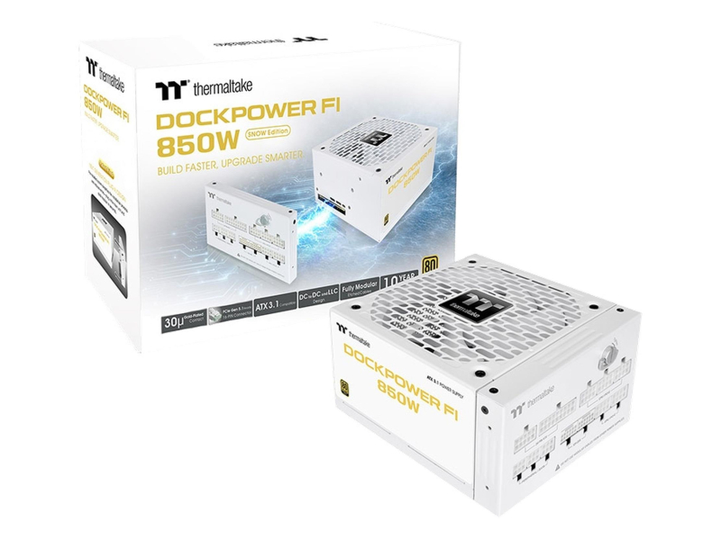 Thermaltake Dockpower FI 850W 80 Plus Gold modular ATX3.1 Gen5 Snow