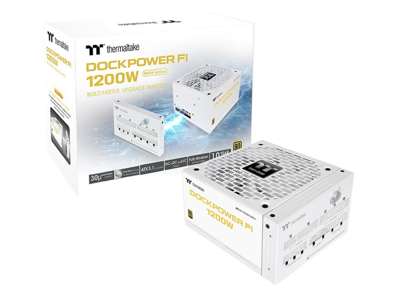 Thermaltake Dockpower FI 1200W 80 Plus Gold modular ATX3.1 Gen5 Snow