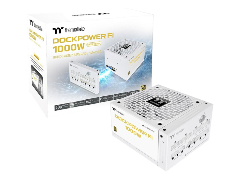 Thermaltake Dockpower FI 1000W 80 Plus Gold modular ATX3.1 Gen5 Snow