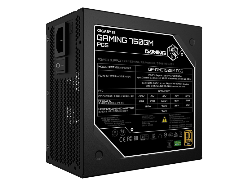 Gigabyte Gaming 750GM PG5 750W 80 Plus Gold