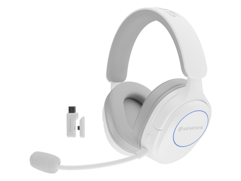 Genesis NEON XV z mikrofonem białe