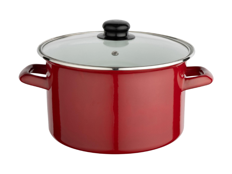 Altom Garnek emaliowany 24 cm 4,6 l pokrywka merlot indukcja