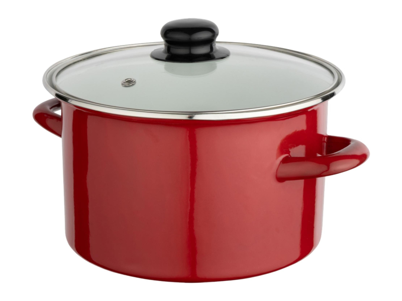 Altom Garnek emaliowany 22 cm 3,6 l pokrywka merlot indukcja