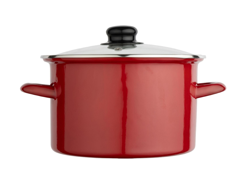 Altom Garnek emaliowany 22 cm 3,6 l pokrywka merlot indukcja