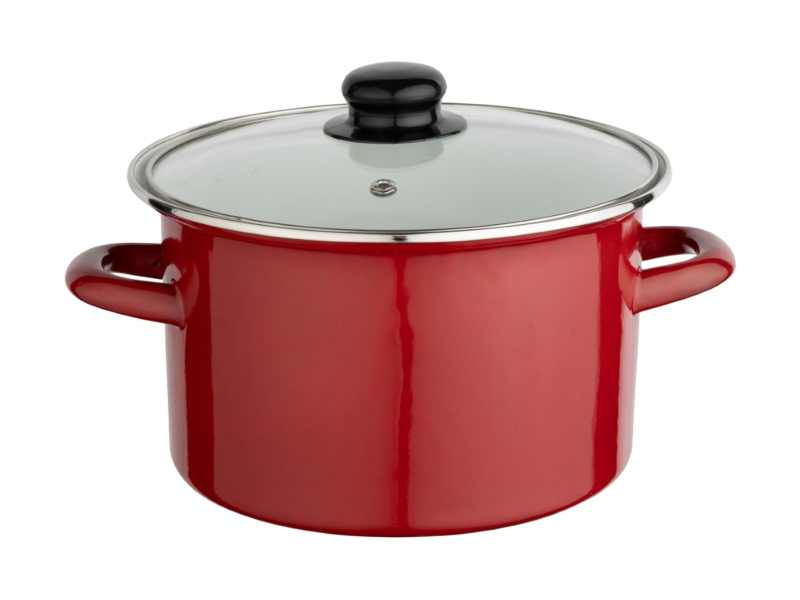 Altom Garnek emaliowany 22 cm 3,6 l pokrywka merlot indukcja