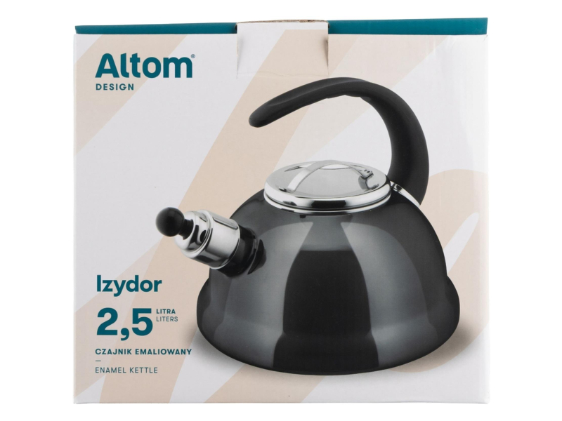 Altom Izydor czajnik emaliowany 2,5 l grafitowy indukcja
