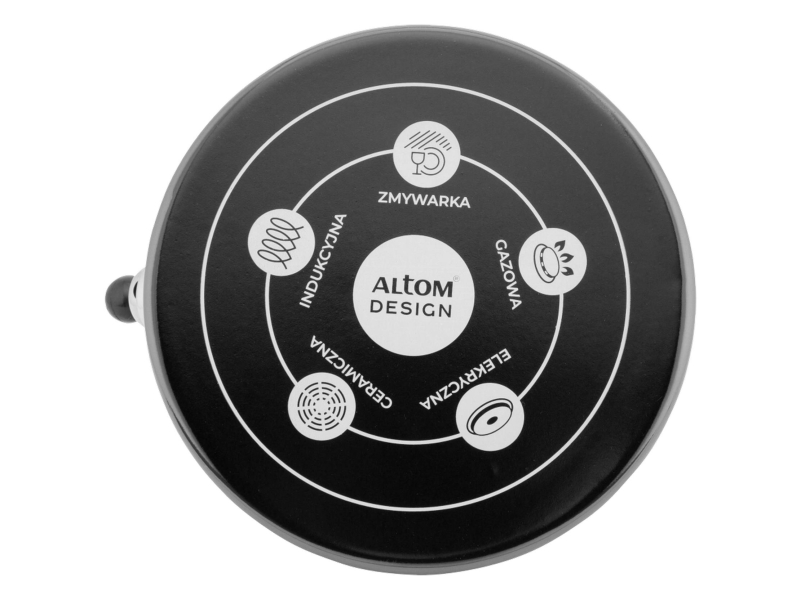 Altom Izydor czajnik emaliowany 2,5 l grafitowy indukcja