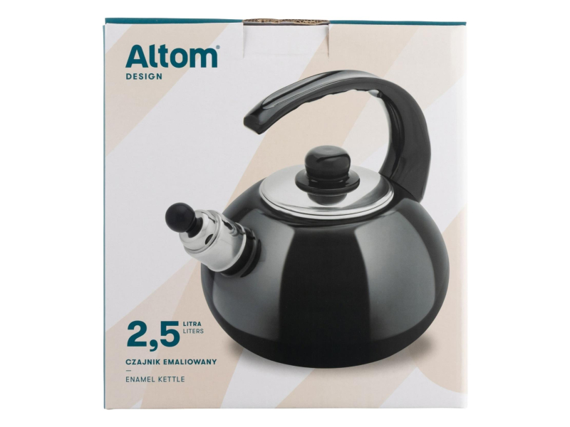 Altom Czajnik emaliowany 2,5 l czarny indukcja