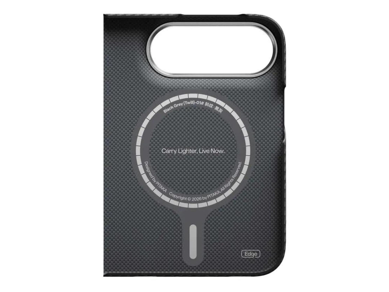 PITAKA Edge Case do iPhone 18 Fold Back Cover Black Grey(Twill)