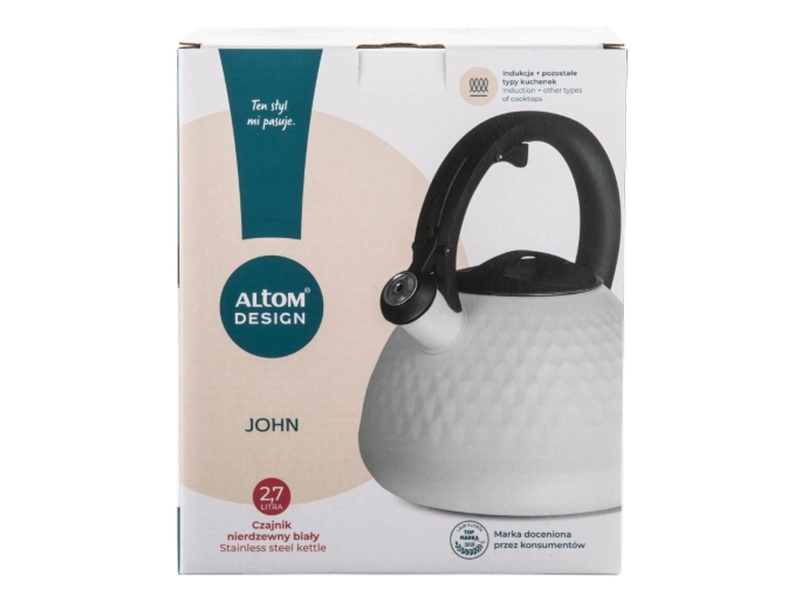Altom John czajnik 2,7 l biały indukcja
