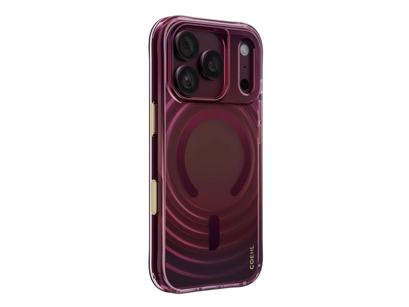 Uniq Coehl Vela do iPhone 18 Pro Magnetic bordowy