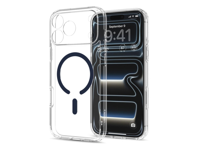 Spigen Ultra Hybrid MagSafe do iPhone 18 Pro/17 Pro (clear deep blu)