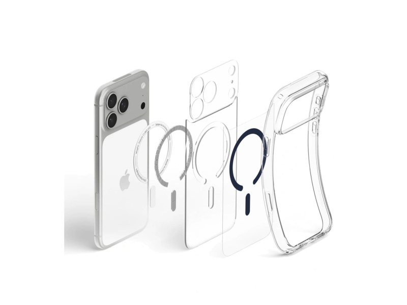 Spigen Ultra Hybrid MagSafe do iPhone 18 Pro/17 Pro (clear deep blu)