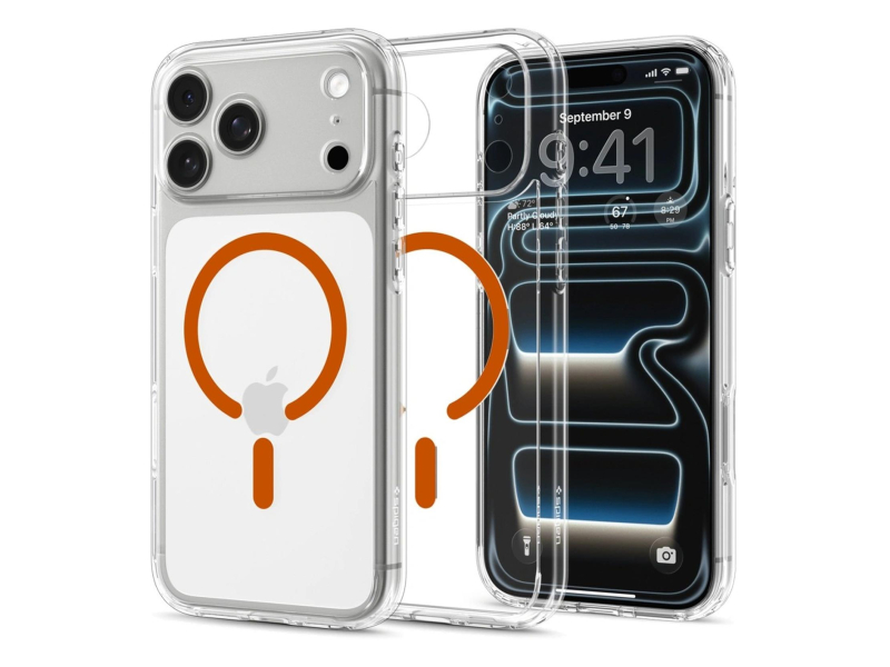 Spigen Ultra Hybrid MagSafe do iPhone 18 Pro/17 Pro (clear orange)